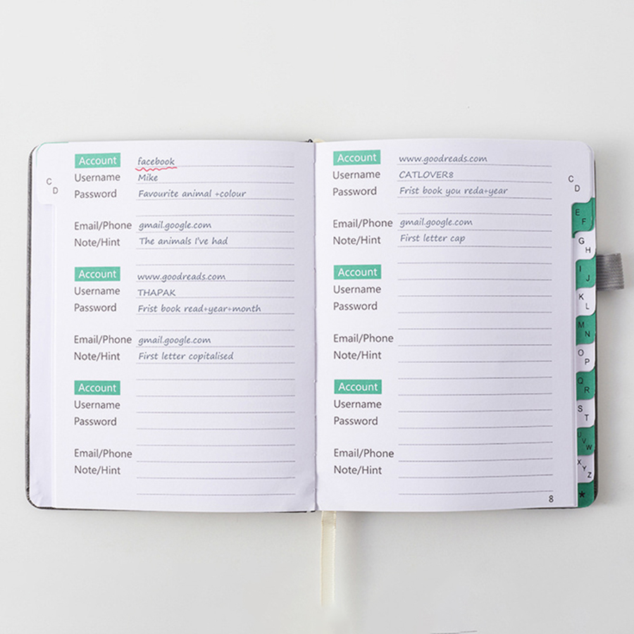 1pc Compact Password Keeper Bo - Index Tab Divider recension och pris