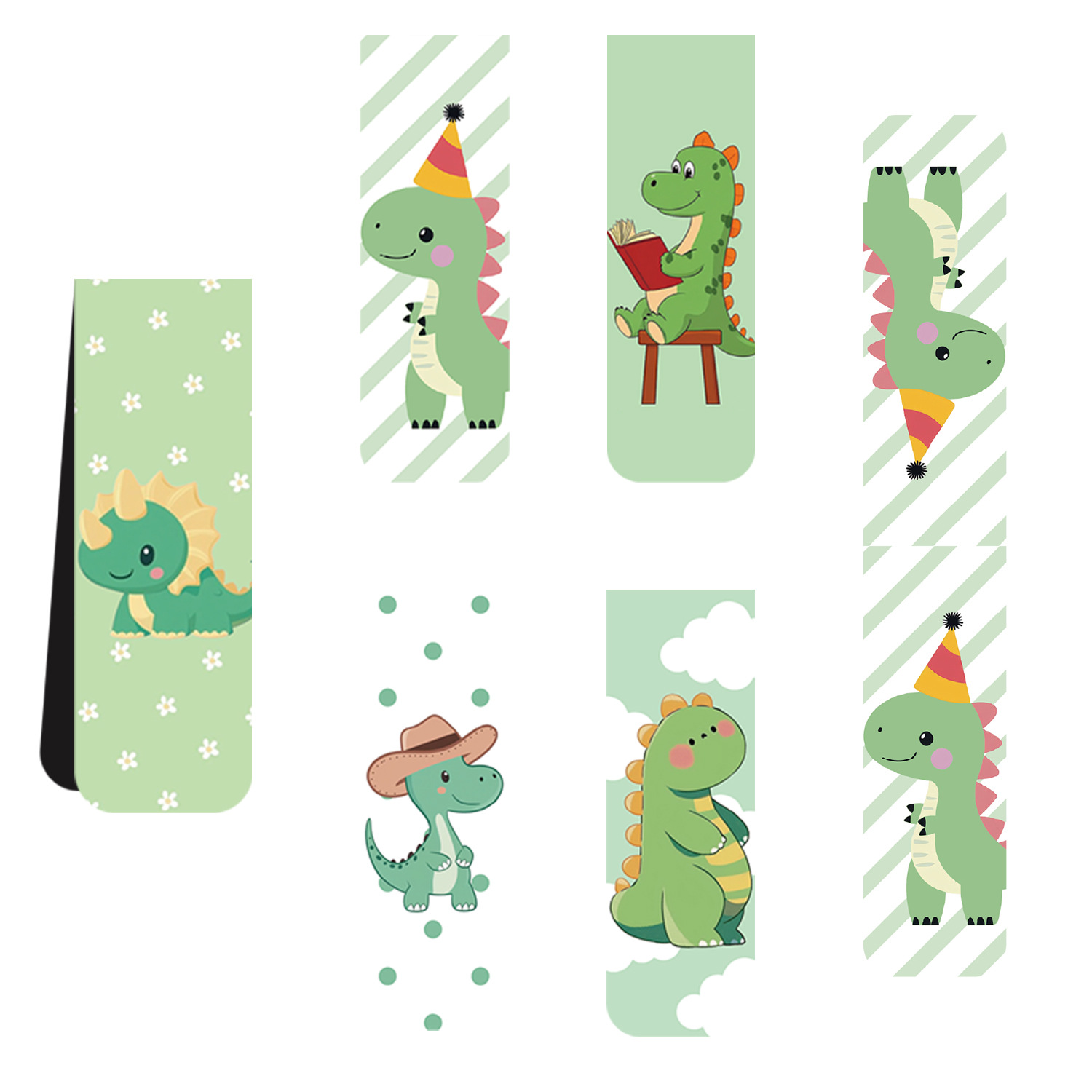 5Pcs/Set Cute Cartoon Dinosaur - Bookmark Magnetic Clip recension och pris