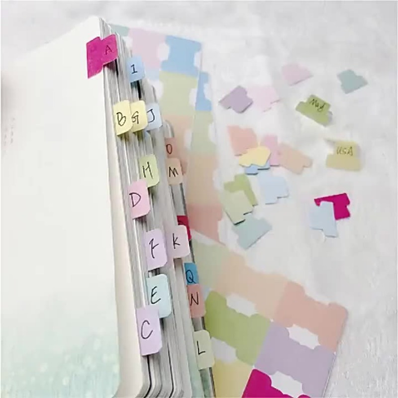 Colorful Sticky Index Tabs - W - Index Tab Divider recension och pris
