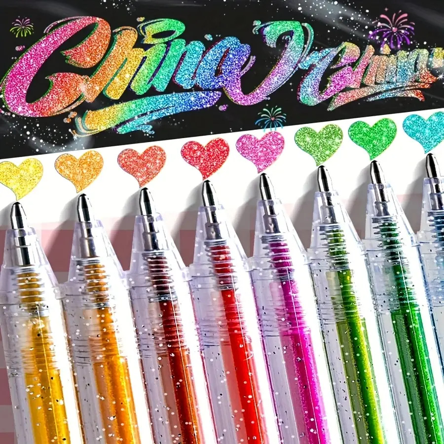 8/12/18-Piece Special Glitter  - Gel Ink Pen Set recension och pris