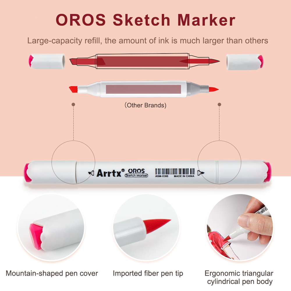 Arrtx Oros 66 Pastel Colors Al - Highlighter Set Pastel recension och pris