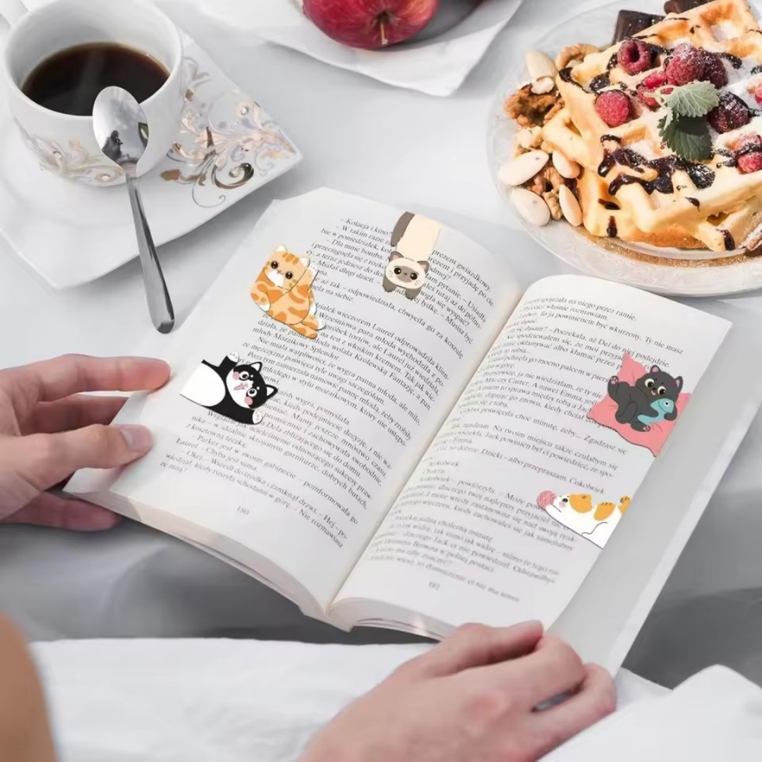 1set Creative Cat Pattern Magn - Bookmark Magnetic Clip recension och pris