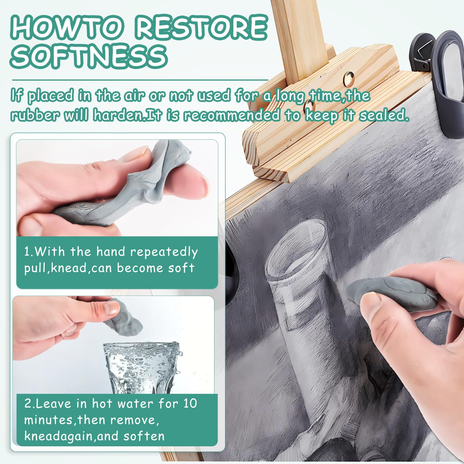 2pcs Kneaded Eraser for Artist - Rubber Eraser Kneaded recension och pris