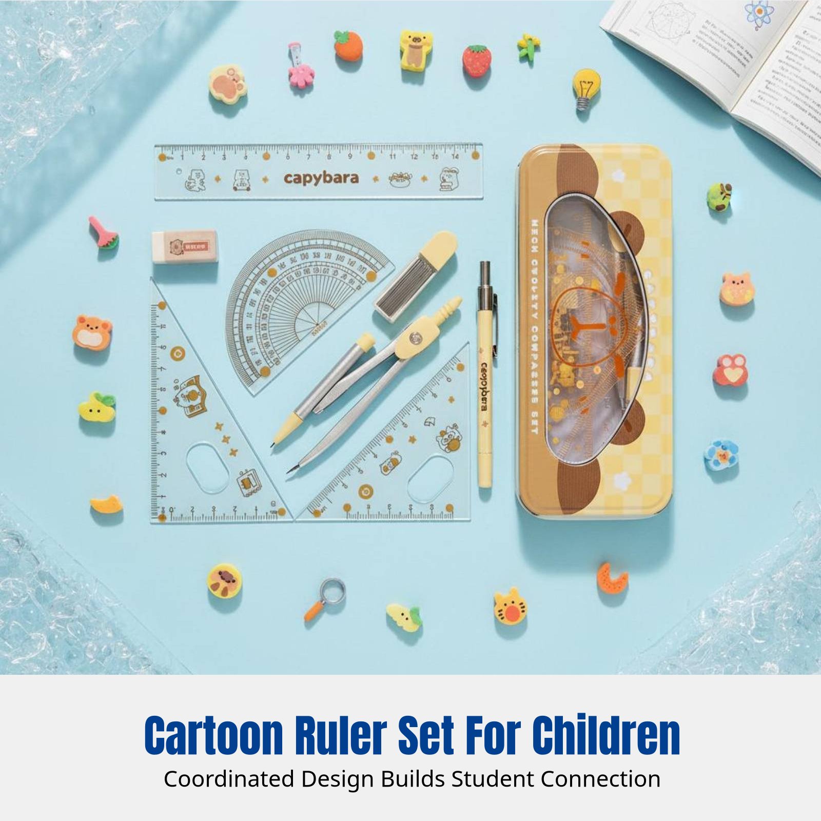 Ruler Set for Students, Cartoo - Ruler Set Transparent recension och pris