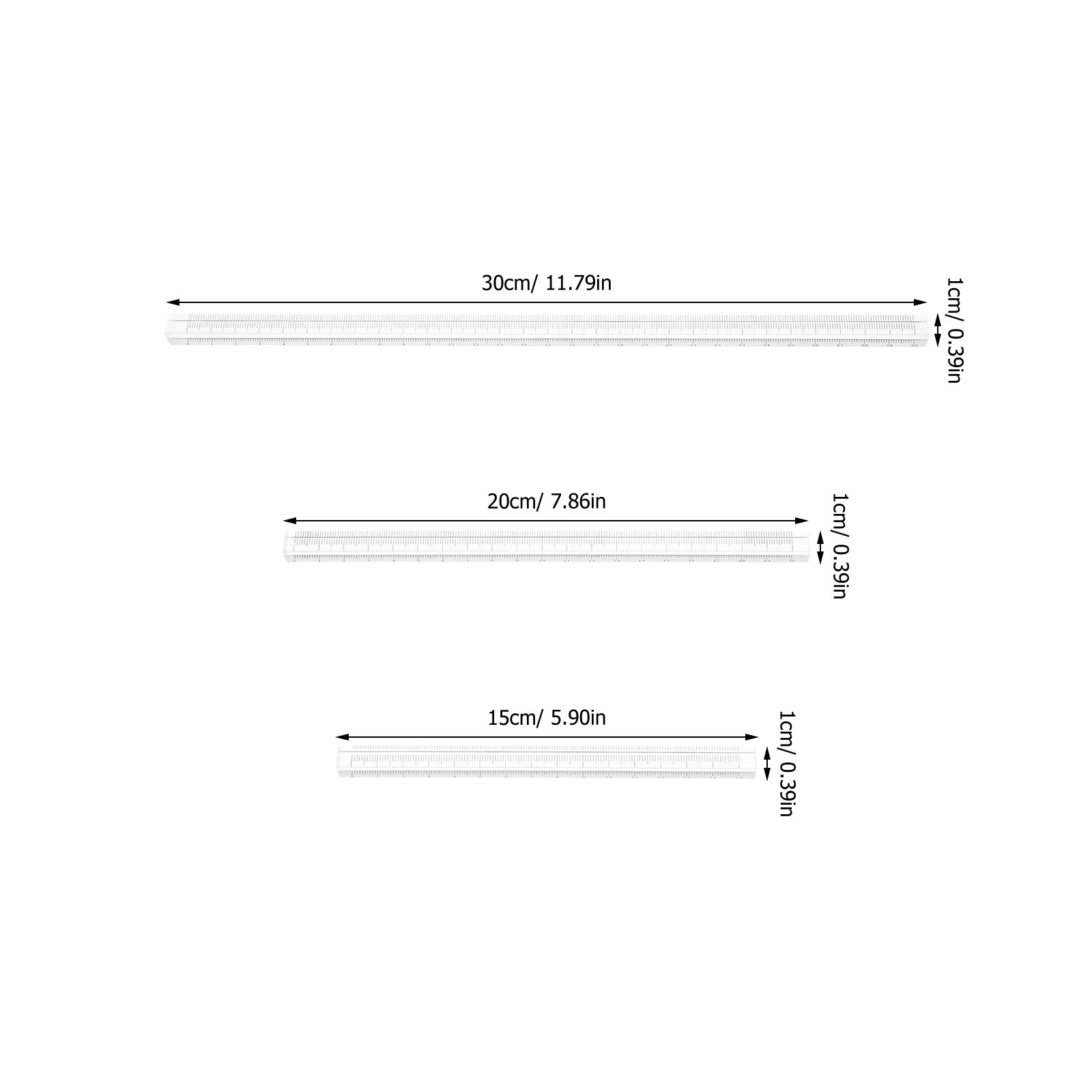 3Pcs Transparent Drawing Ruler - Ruler Set Transparent recension och pris